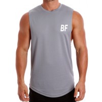2017 solid color strong custom printing tank top men gym